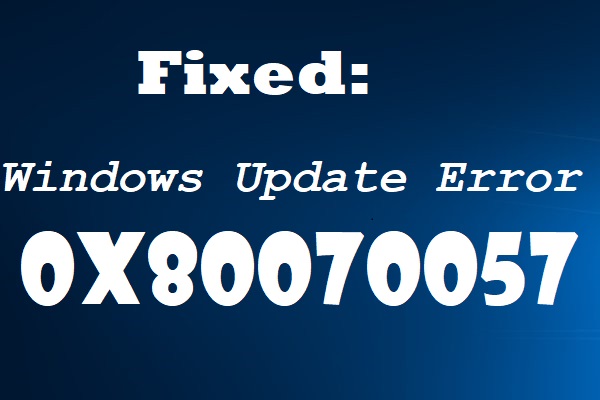 Error 0x80070057