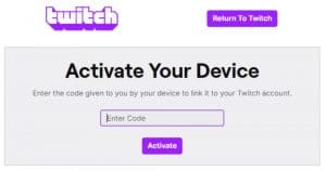 twitch.tv activate code