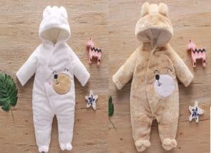 Rs 149 Bear Design Long-Sleeve Baby Jumpsuit Thespark Shop