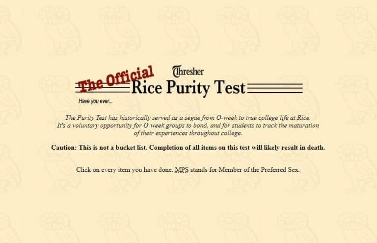 rice purity score meaning