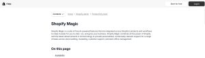 Shopify Magic Ai