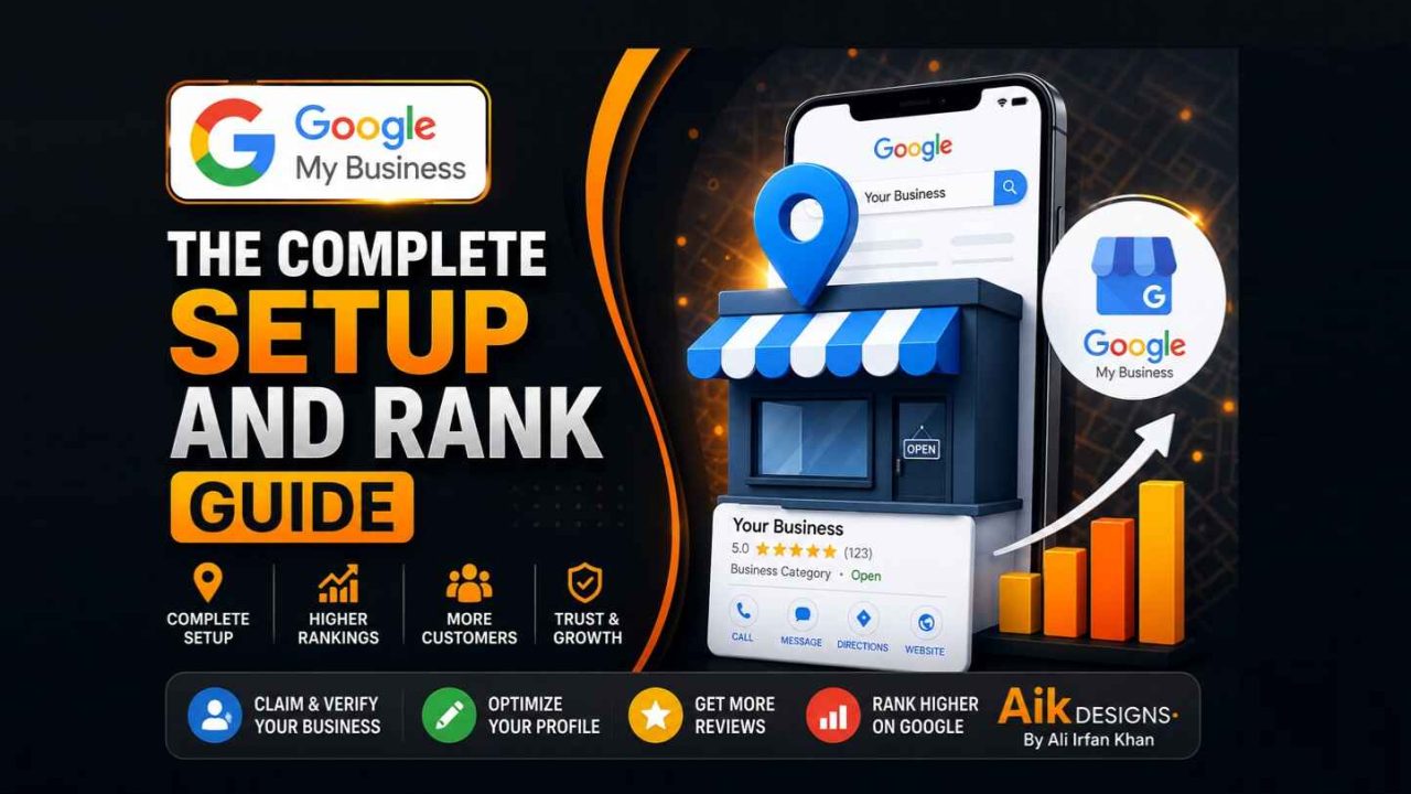Google My Business setup and ranking guide showing profile verification, optimization, and how to change your address on Google Maps