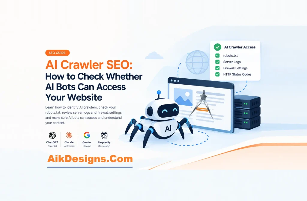 AI Crawler SEO Checklist Showing How To Check If AI Bots Can Access A Website