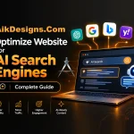 Diagram showing how to optimize website for AI search engines