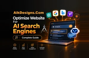 Diagram showing how to optimize website for AI search engines